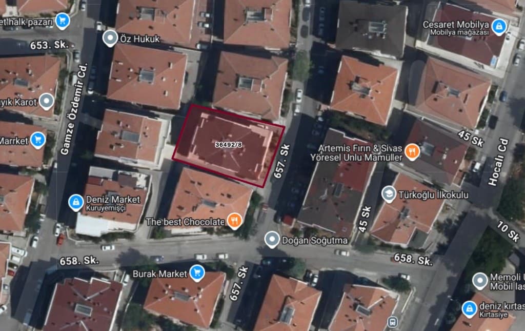 Ankara Mamak Şahintepe 36492/8 parsel — uydu görünümü